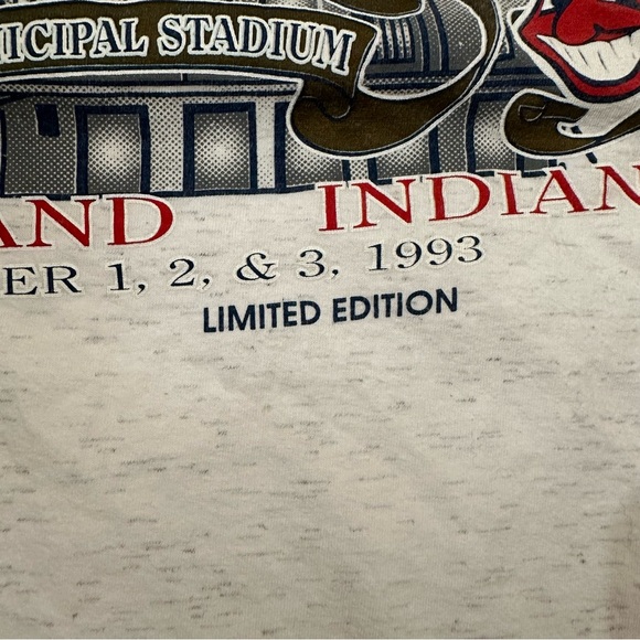 Vintage 1993 Cleveland Indians “The last stand” Trench Ultra t shirt size XL - Picture 4 of 8